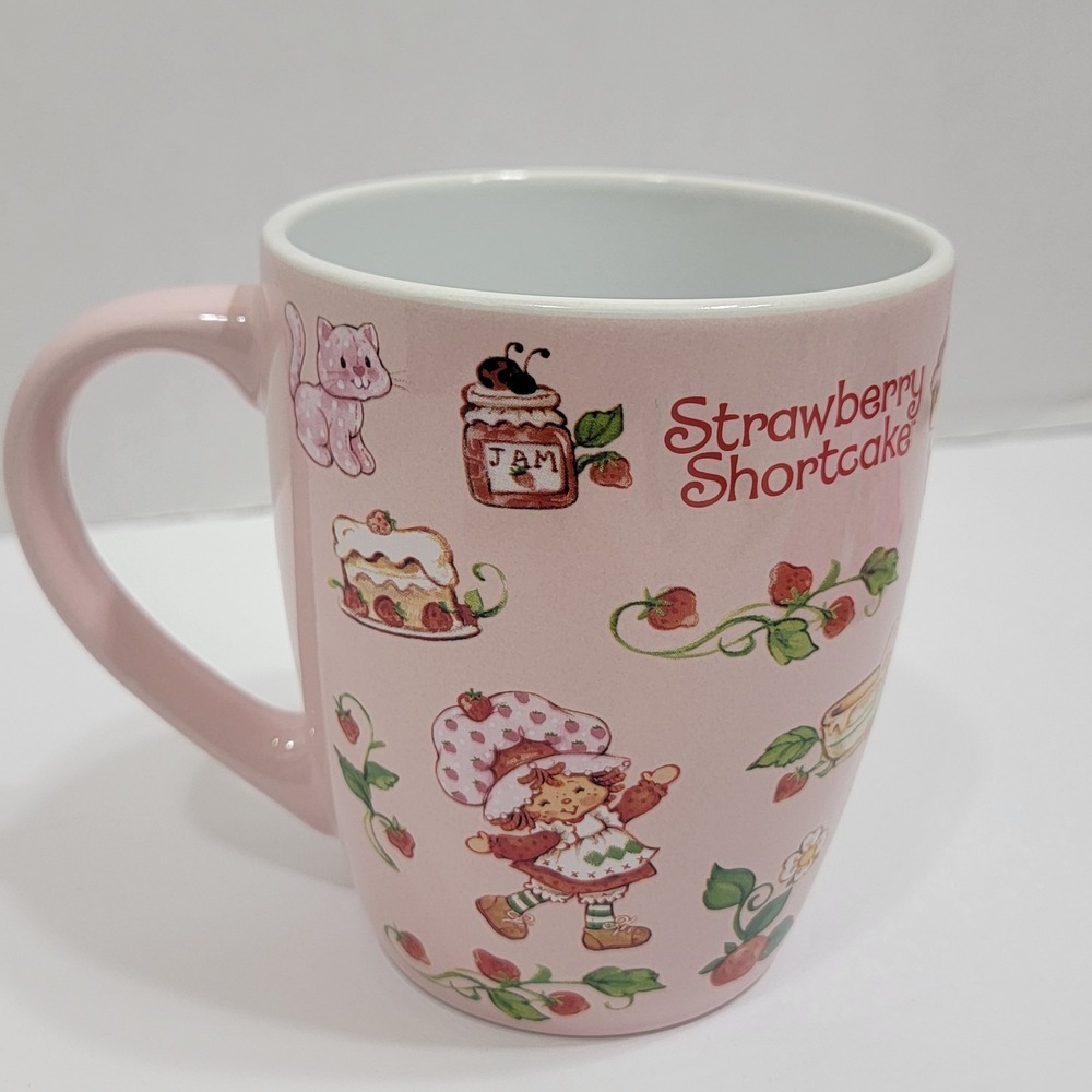 NEW! Strawberry Shortcake All Over Print Large Oversized Pink Coffee Mug 24oz - Picture 8 of 8